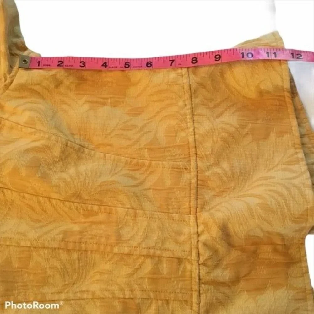 YELLOW TAPESTRY LONG SLEEVES MILITARY JACKET SMALL - Picture 14 of 15